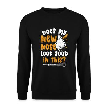 Sieht Meine Neue Nase Gut Aus - Unisex Pullover - Schwarz - Vorne - Alina (178cm) & Michal (187cm)