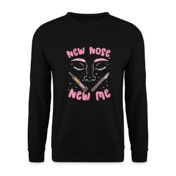New Nose New Me Rhinoplastik Kosmetische - Unisex Pullover - Schwarz - Vorne - Alina (178cm) & Michal (187cm)