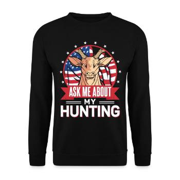 Chasseur de cerfs de Buck Américain - Sweat-shirt Unisexe - noir - Devant - Alina (178cm) & Michal (187cm)
