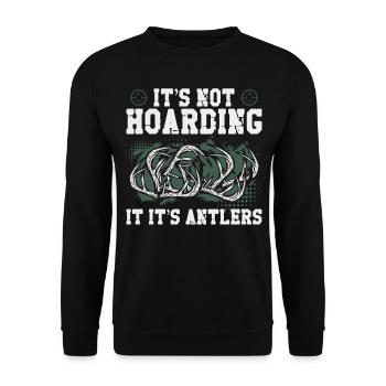 Buck Deer Hunting Hunter Vintage - Sweat-shirt Unisexe - noir - Devant - Alina (178cm) & Michal (187cm)