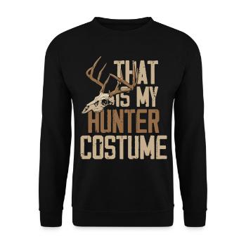 Chasseur de cerfs Buck Halloween - Sweat-shirt Unisexe - noir - Devant - Alina (178cm) & Michal (187cm)