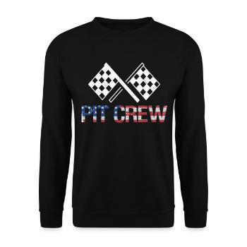 Racing Motorsport Saying - Unisex Sweatshirt - black - Front - Alina (178cm) & Michal (187cm)