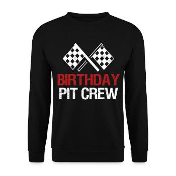 Racing Motorsport Spruch - Unisex Pullover - Schwarz - Vorne - Alina (178cm) & Michal (187cm)