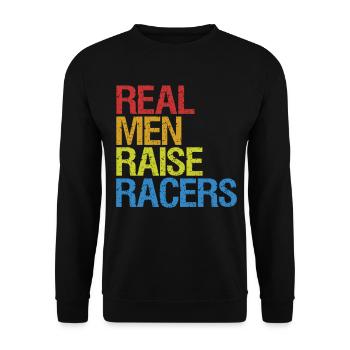 Racing Motorsport Saying - Unisex Sweatshirt - black - Front - Alina (178cm) & Michal (187cm)