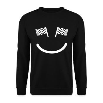 Racing Motorsport Saying - Unisex Sweatshirt - black - Front - Alina (178cm) & Michal (187cm)