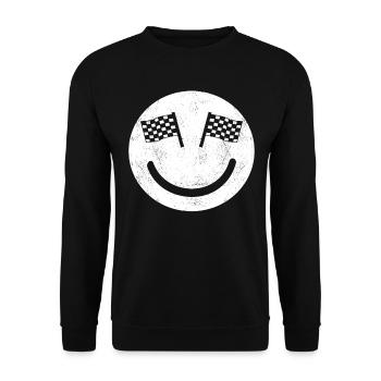 Racing Motorsport Saying - Unisex Sweatshirt - black - Front - Alina (178cm) & Michal (187cm)