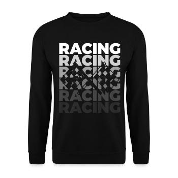 Racing Motorsport Saying - Unisex Sweatshirt - black - Front - Alina (178cm) & Michal (187cm)