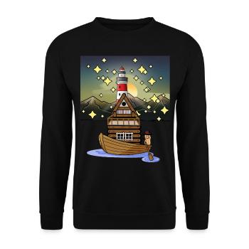Naturliebhaber Erdnuss Abenteuer Reise Expedition - Unisex Pullover - Schwarz - Vorne - Alina (178cm) & Michal (187cm)
