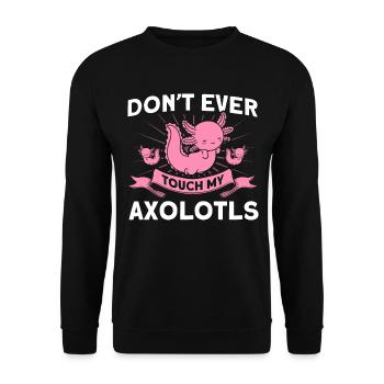 Axolotl Axolotl Propriétaire Axolotl Amphibian Gift - Sweat-shirt Unisexe - noir - Devant - Alina (178cm) & Michal (187cm)