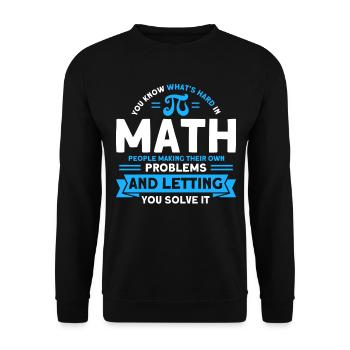 Math Mathematics Science Math Gift - Unisex Sweatshirt - black - Front - Alina (178cm) & Michal (187cm)