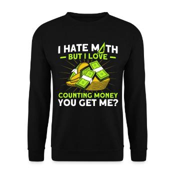 Math Mathematics Science Math Gift - Unisex Sweatshirt - black - Front - Alina (178cm) & Michal (187cm)