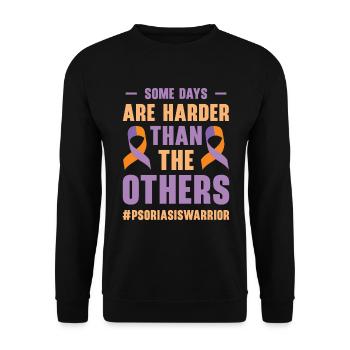 Guerriers du psoriasis Certains jours, c’est - Sweat-shirt Unisexe - noir - Devant - Alina (178cm) & Michal (187cm)