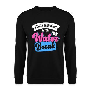 Annonce de grossesse drôle Révéler - Sweat-shirt Unisexe - noir - Devant - Alina (178cm) & Michal (187cm)