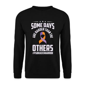 Guerriers du psoriasis Certains jours, c’est - Sweat-shirt Unisexe - noir - Devant - Alina (178cm) & Michal (187cm)