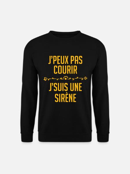 je peux pas courir je suis une sirène - Sweat-shirt Unisexe - noir