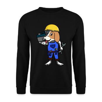 Handwerk Handwerker Baustelle Berufe Job Arbeit - Unisex Pullover - Schwarz - Vorne - Alina (178cm) & Michal (187cm)