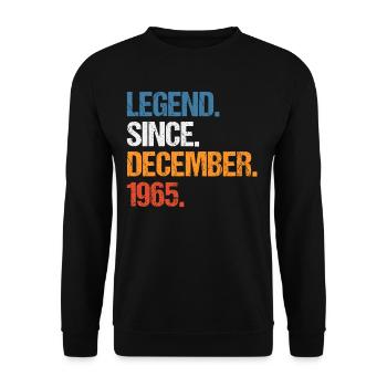 Légende depuis décembre 1965 Anniversaire - Sweat-shirt Unisexe - noir - Devant - Alina (178cm) & Michal (187cm)