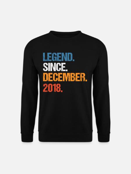 Legend Since December 2018 Birthday - Unisex Sweatshirt - black