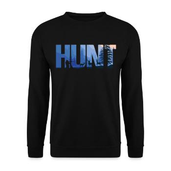 Buck Deer Hunting Hunter Hunt - Unisex Pullover - Schwarz - Vorne - Alina (178cm) & Michal (187cm)