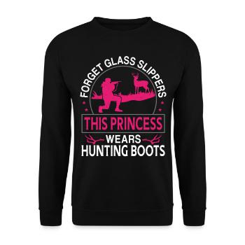 Buck Deer Hunting Hunter Girl - Unisex Pullover - Schwarz - Vorne - Alina (178cm) & Michal (187cm)