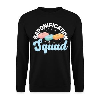 Fabrication de savon - Sweat-shirt Unisexe - noir - Devant - Alina (178cm) & Michal (187cm)
