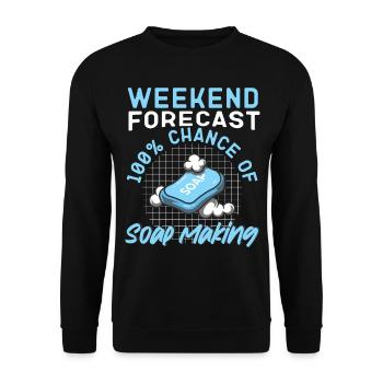 Soap Making Crafting Weekend - Unisex Sweatshirt - black - Front - Alina (178cm) & Michal (187cm)
