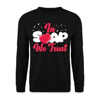 Soap Making Crafting In Soap We - Unisex Sweatshirt - black - Front - Alina (178cm) & Michal (187cm)