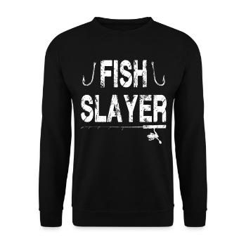 Tueur de poissons - Sweat-shirt Unisexe - noir - Devant - Alina (178cm) & Michal (187cm)
