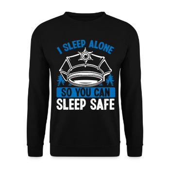 Night Shift Policeman Wife Girl Police Officer - Unisex Pullover - Schwarz - Vorne - Alina (178cm) & Michal (187cm)