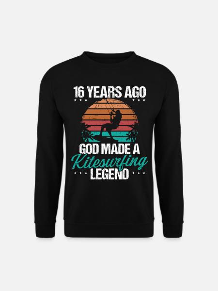 16 Anniversaire Kitesurf Legend Kiteboard 16 ans - Sweat-shirt Unisexe - noir