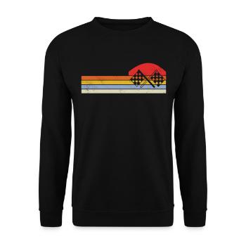 Racing Motorsport Spruch - Unisex Pullover - Schwarz - Vorne - Alina (178cm) & Michal (187cm)