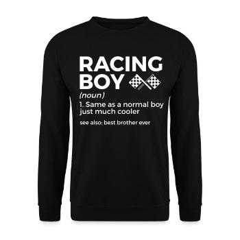 Racing Motorsport Saying - Unisex Sweatshirt - black - Front - Alina (178cm) & Michal (187cm)