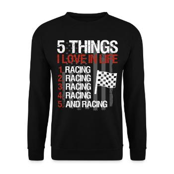 Racing Motorsport Saying - Unisex Sweatshirt - black - Front - Alina (178cm) & Michal (187cm)