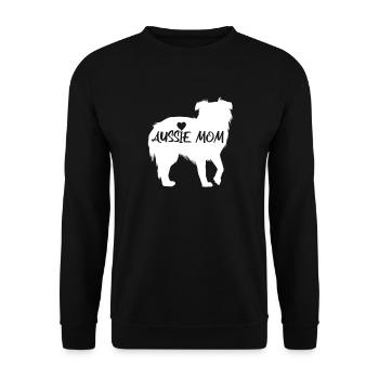 Australischer Schäferhund Hundebesitzer Geschenk - Unisex Pullover - Schwarz - Vorne - Alina (178cm) & Michal (187cm)