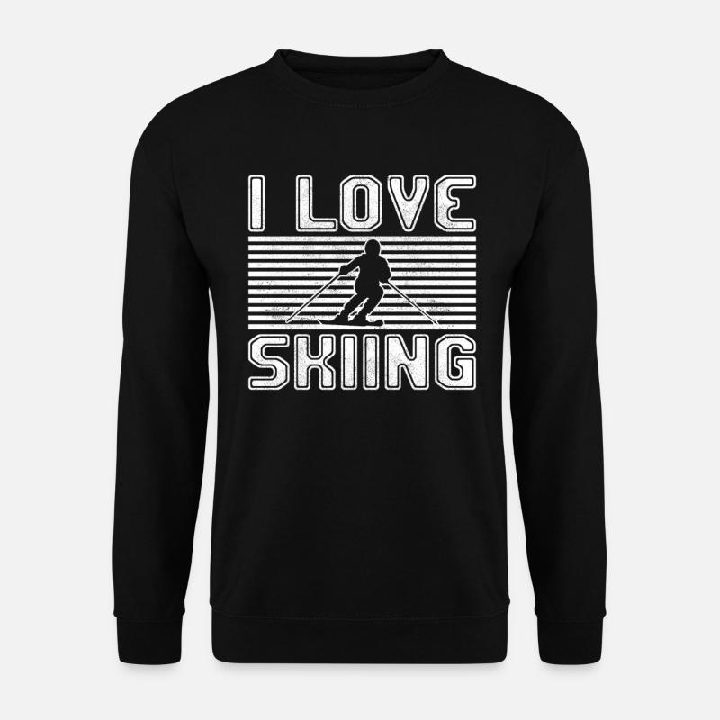 I love skiing - Unisex Sweatshirt - black