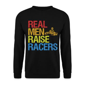 Kartsport Kart Driver Go Kart Gift Idea - Unisex Sweatshirt - black - Front - Alina (178cm) & Michal (187cm)