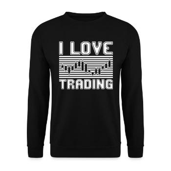 J’adore trader - Sweat-shirt Unisexe - noir - Devant - Alina (178cm) & Michal (187cm)