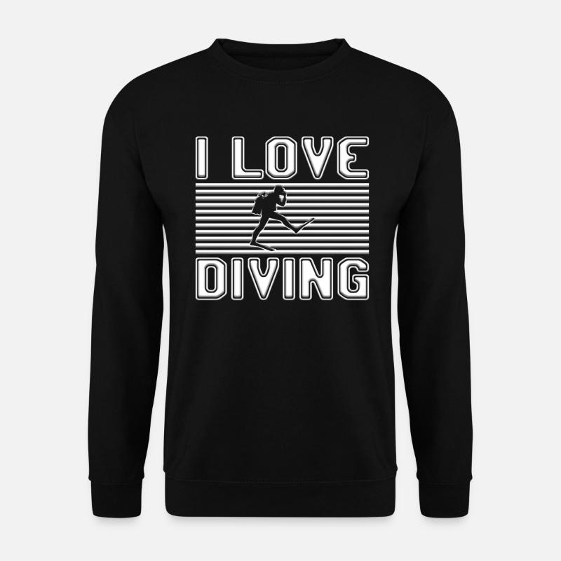 I love diving - Unisex Sweatshirt - black