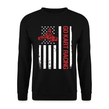 Kartsport Kart Driver Go Kart Gift Idea - Unisex Sweatshirt - black - Front - Alina (178cm) & Michal (187cm)