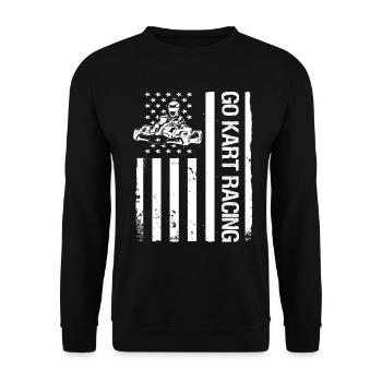 Kartsport Kart Driver Go Kart Gift Idea - Unisex Sweatshirt - black - Front - Alina (178cm) & Michal (187cm)