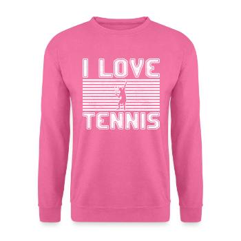 J’adore le tennis - Sweat-shirt Unisexe - rose - Devant