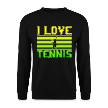 J’adore le tennis - Sweat-shirt Unisexe - noir - Devant - Alina (178cm) & Michal (187cm)