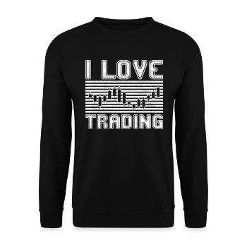 J’adore trader - Sweat-shirt Unisexe - noir - Devant - Alina (178cm) & Michal (187cm)