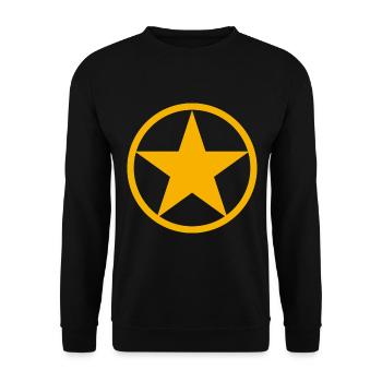 Stern Kreis Symbole - Unisex Pullover - Schwarz - Vorne - Alina (178cm) & Michal (187cm)