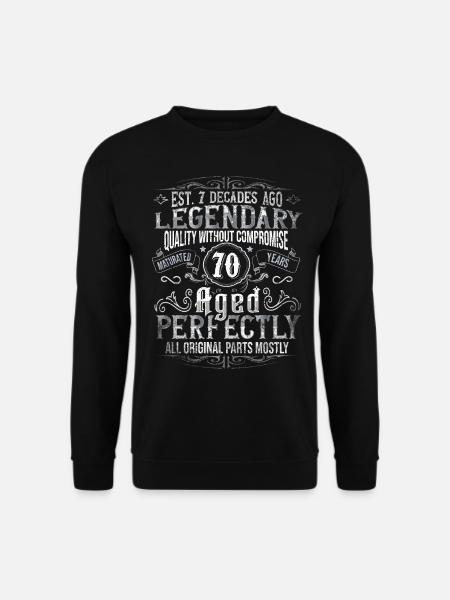 Legendarisk 70 år gammel gave til 70 års fødselsdag - Unisex sweater - sort