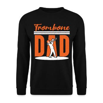 Trombone Papa Tromboniste Musicien Fête des Pères - Sweat-shirt Unisexe - noir - Devant - Alina (178cm) & Michal (187cm)