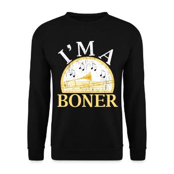 Je suis un tromboniste imbécile tromboniste - Sweat-shirt Unisexe - noir - Devant - Alina (178cm) & Michal (187cm)