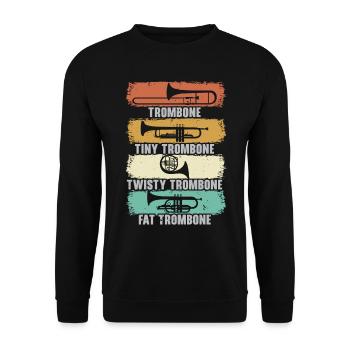 Musical instrument trombonist musician - Unisex Sweatshirt - black - Front - Alina (178cm) & Michal (187cm)