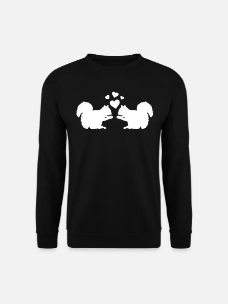 Squirrel Heart Squirrel Lover - Unisex Sweatshirt - black