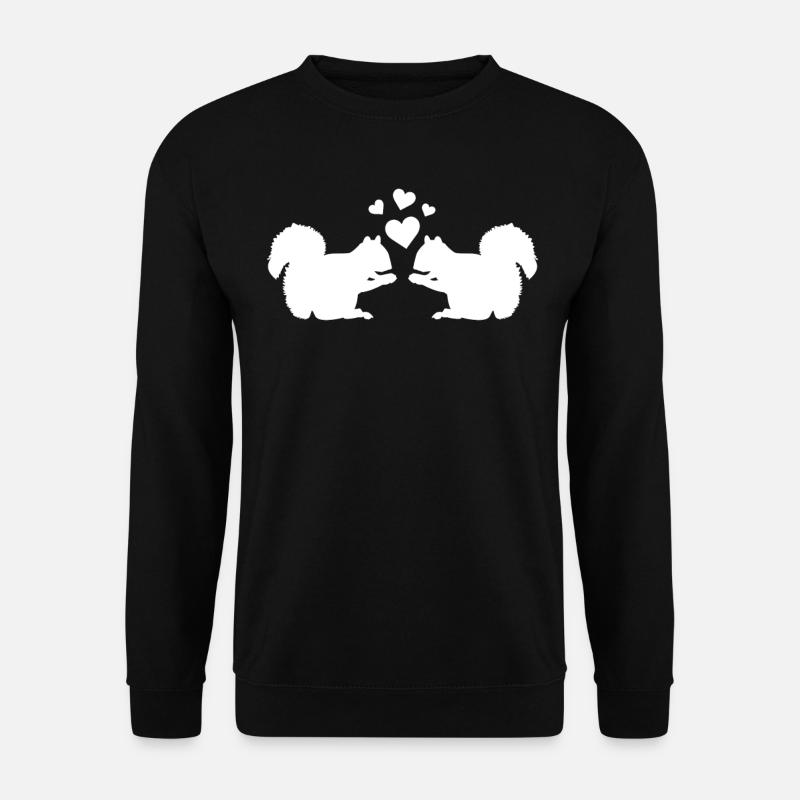 Squirrel Heart Squirrel Lover - Unisex Sweatshirt - black